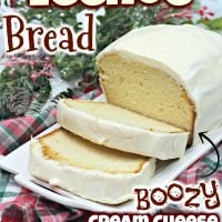 Eggnog Bread with Boozy Cream Cheese Frosting