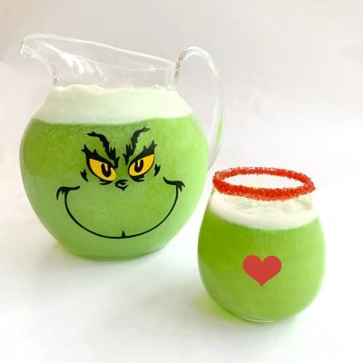 Grinch Punch is a fun family drink to make with the kids at Christmas. All you need is four ingredients and about 2 minutes.