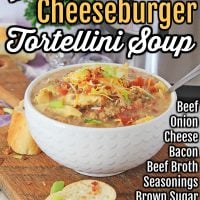 Instant Pot Cheeseburger Tortellini Soup