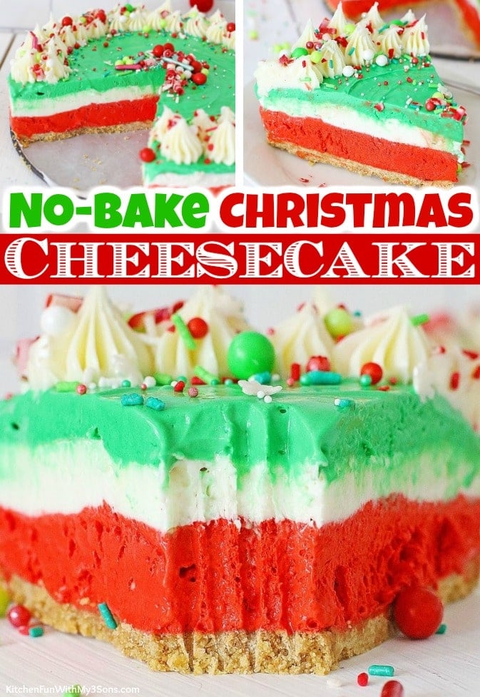 No Bake Christmas Cheesecake