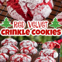 Red Velvet Crinkle Cookies pin