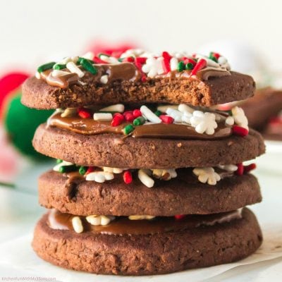 Frosted Chocolate Christmas Cookies