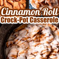 Crock Pot Cinnamon Roll Casserole Pin