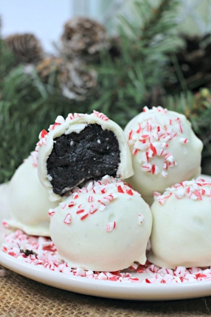 White Chocolate Peppermint Oreo Balls - Kitchen Fun With My 3 Sons
