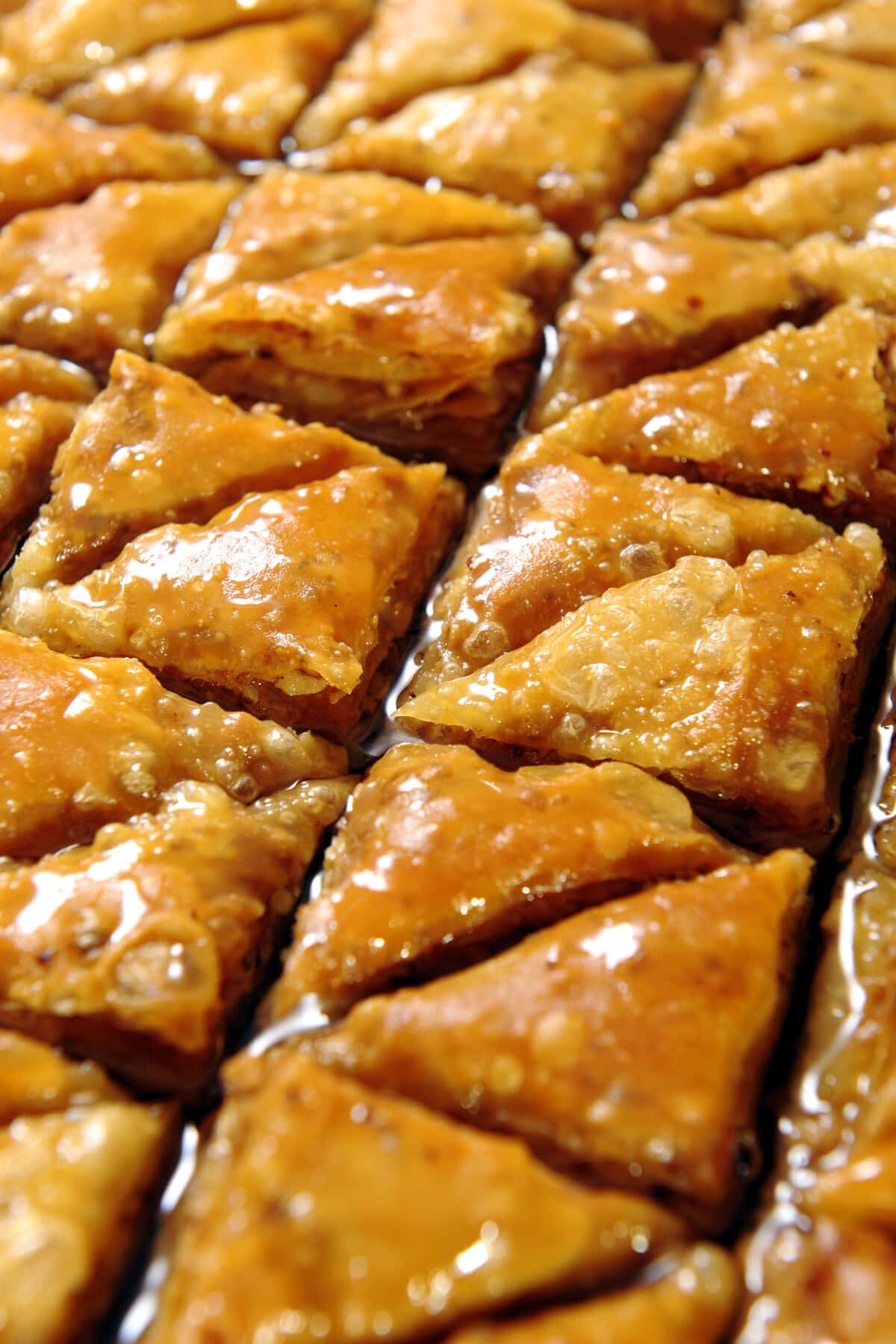 top view of baked baklava