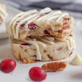 Cranberry Shortbread Cookies feature