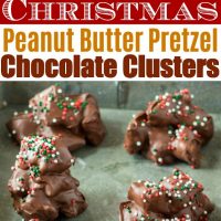 Christmas Peanut Butter Pretzel Chocolate Clusters