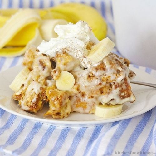 Banana Bread Pudding Recipe l Kitchen Fun With My 3 Sons