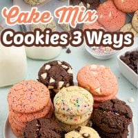 Cake Mix Cookies are absolutely my favorite way to bake cookies! By using a boxed cake mix as the base, the cookies come out soft and chewy every single time. #cookies #cakemixcookies #yummy #recipe #food