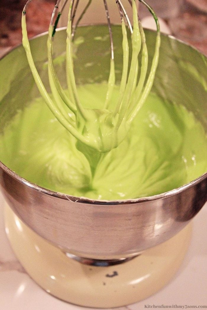 mixing the cheesecake filling