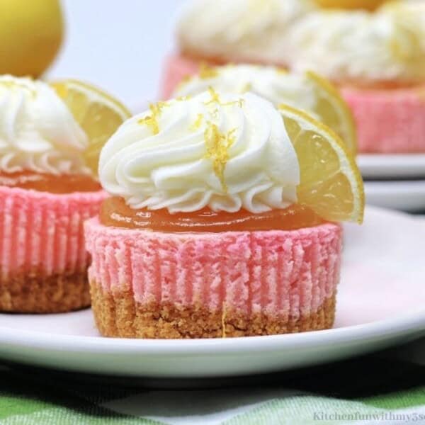 Pink Lemonade Cheesecake Bites