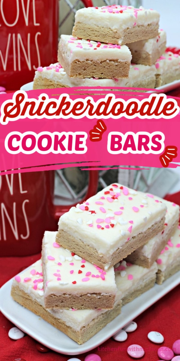 Valentine Snickerdoodle Cookie Bars - Pinterest