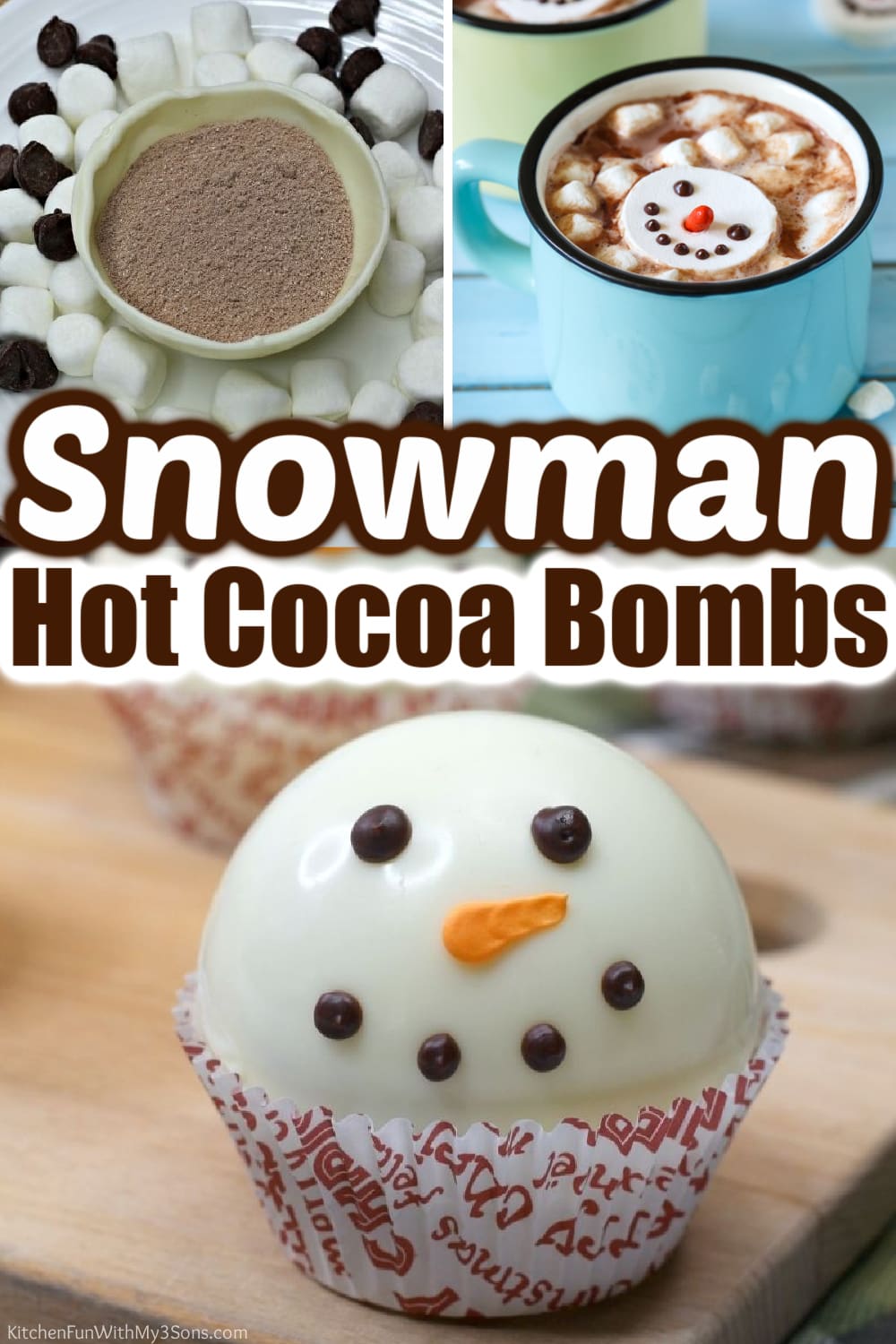 Snowman Hot Chocolate Bombs - Kitchen Fun With My 3 Sons