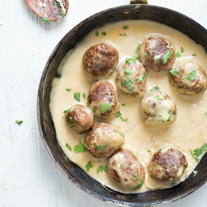 These Swedish Meatballs are my families favorite recipe. They're packed full of flavor and smothered in a creamy beef sauce.