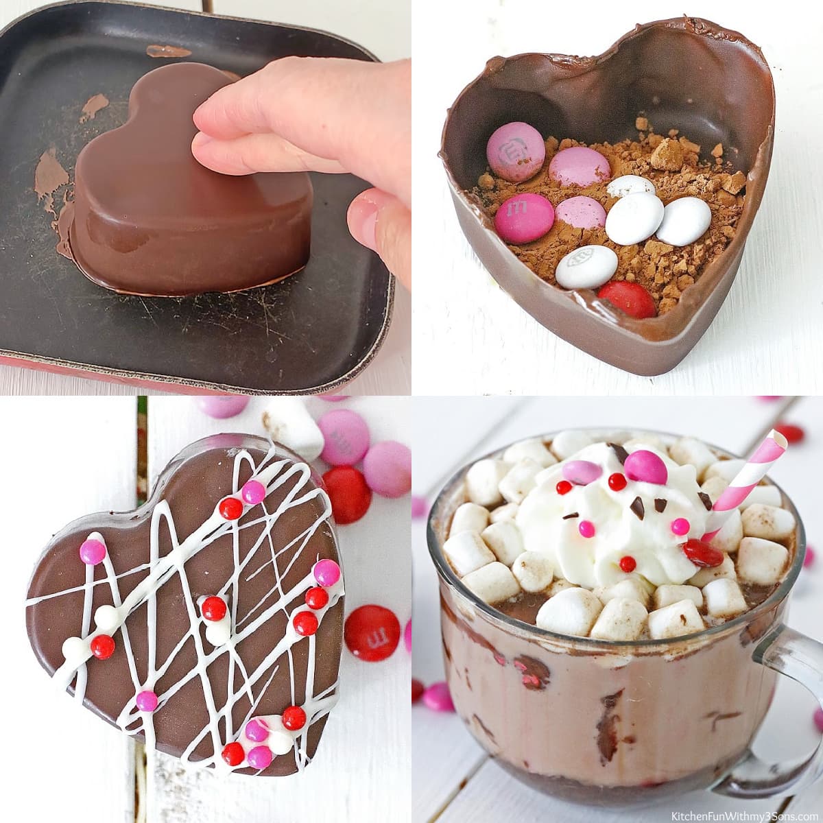 Marshmallows & Heart Chocolate Gift Set Valentines Day Hot Chocolate