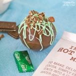 Andes Mint Hot Cocoa Bombs are perfect for all of the mint chocolate chips lovers. These are full of chocolate, marshmallows and real Andes Mint chocolate.