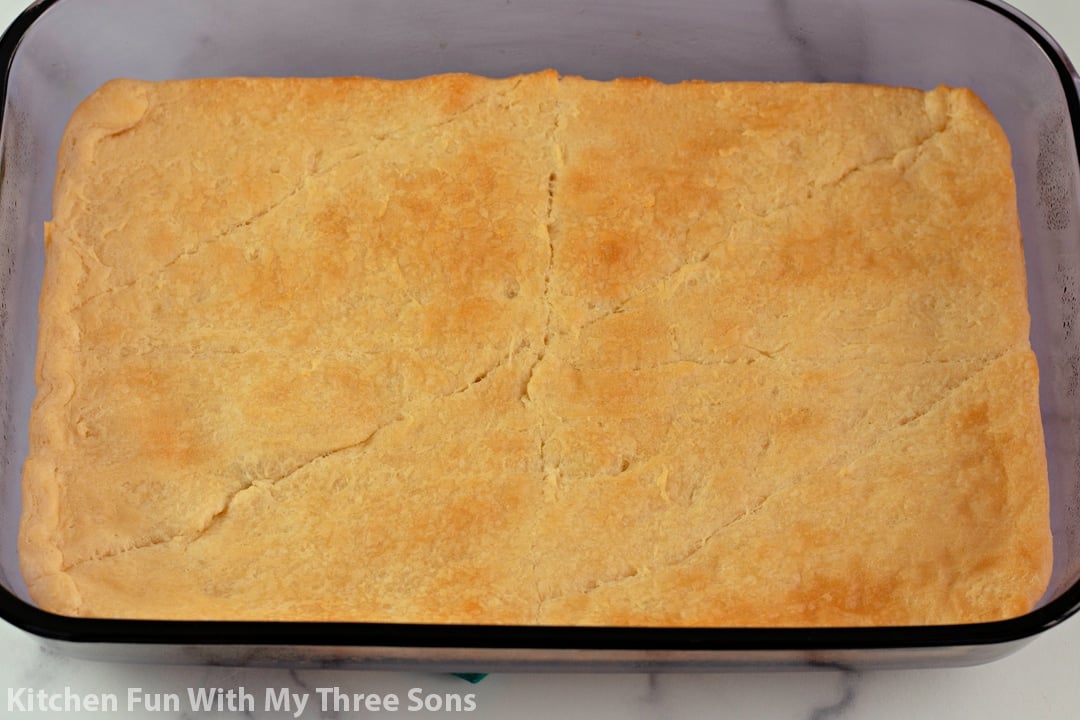 baking crescent roll dough.