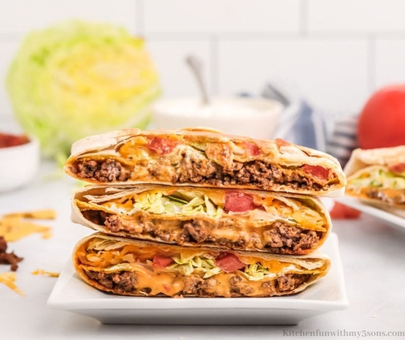 Easy Taco Crunch Wraps - SueBee Homemaker