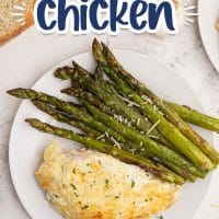Garlic Parmesan Chicken is a quick dinner recipe perfect for the weeknights. It's covered in three kinds of cheese and has terrific flavor.