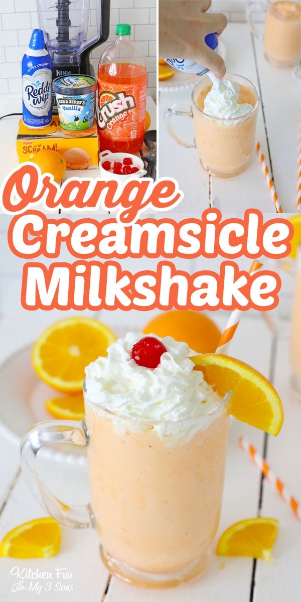 An Orange Creamsicle Shake is a yummy mix of creamy vanilla and a punch of orange soda that makes this classic flavor combo.
