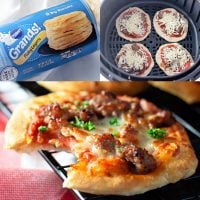 Mini Air Fryer Pizza collage