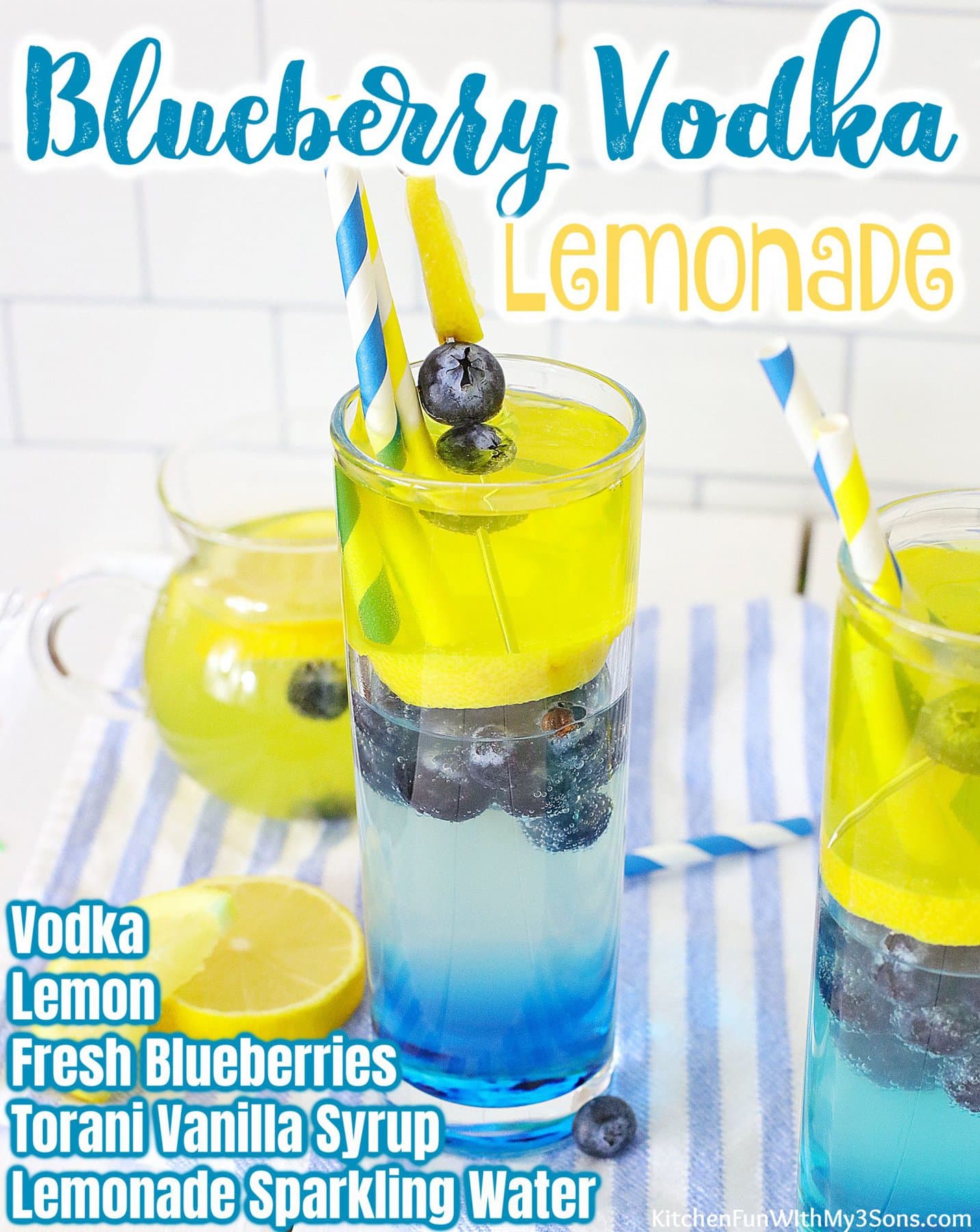 Blueberry Vodka Lemonade - Kitchen Fun With My 3 Sons