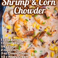 Crockpot shrimp and corn chowder pin