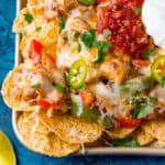 Sheet Pan Chicken Fajita Nachos feature