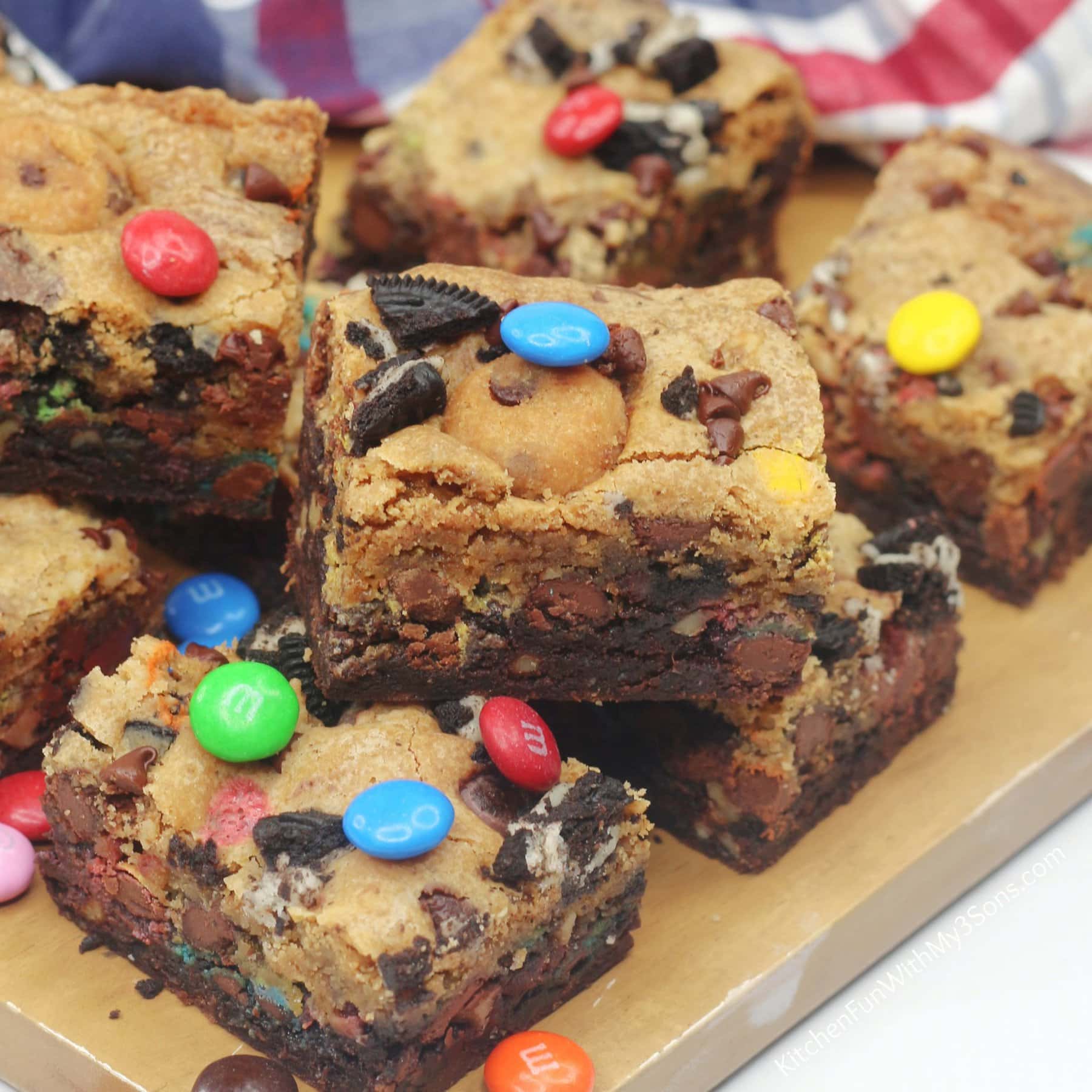 Loaded Brookie Bars - Kitchen Fun With My 3 Sons