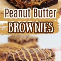 Two Peanut Butter Brownies on a plate