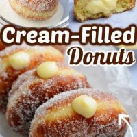 Brioche Cream Filled Donuts
