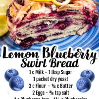 Lemon Blueberry Swirl Bread
