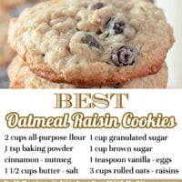 Best Oatmeal Raisin Cookies pin