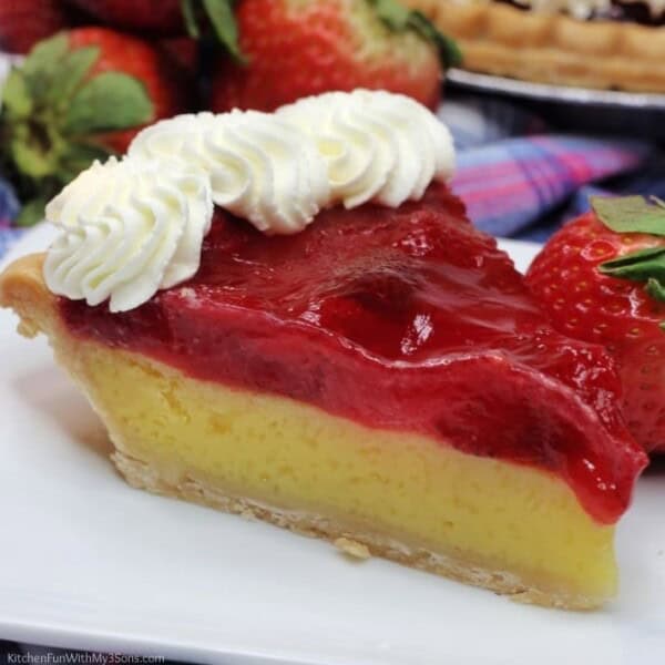 Strawberry Lemon Chess Pie