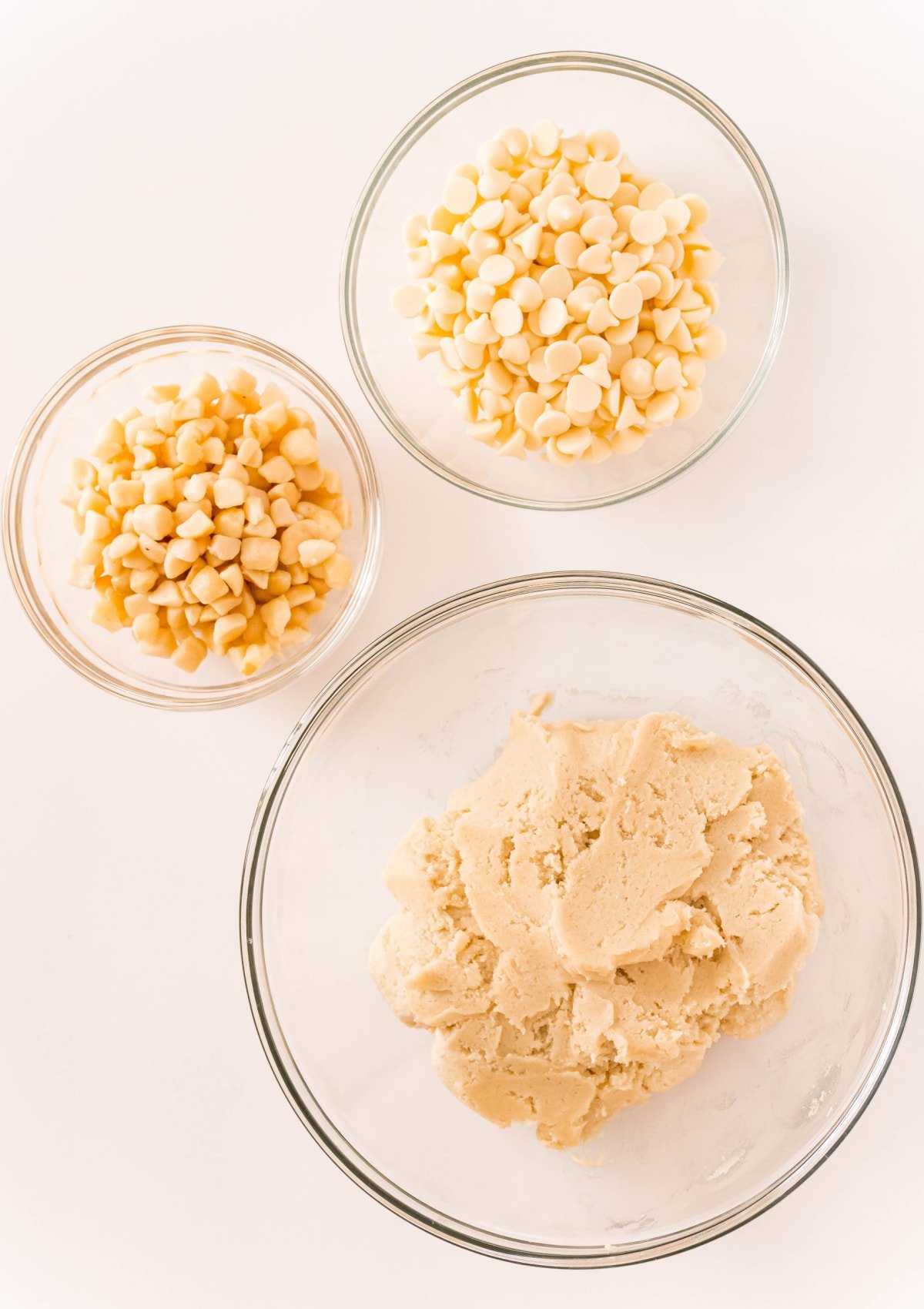 ingredients for White Chocolate Macadamia Nut Cookies