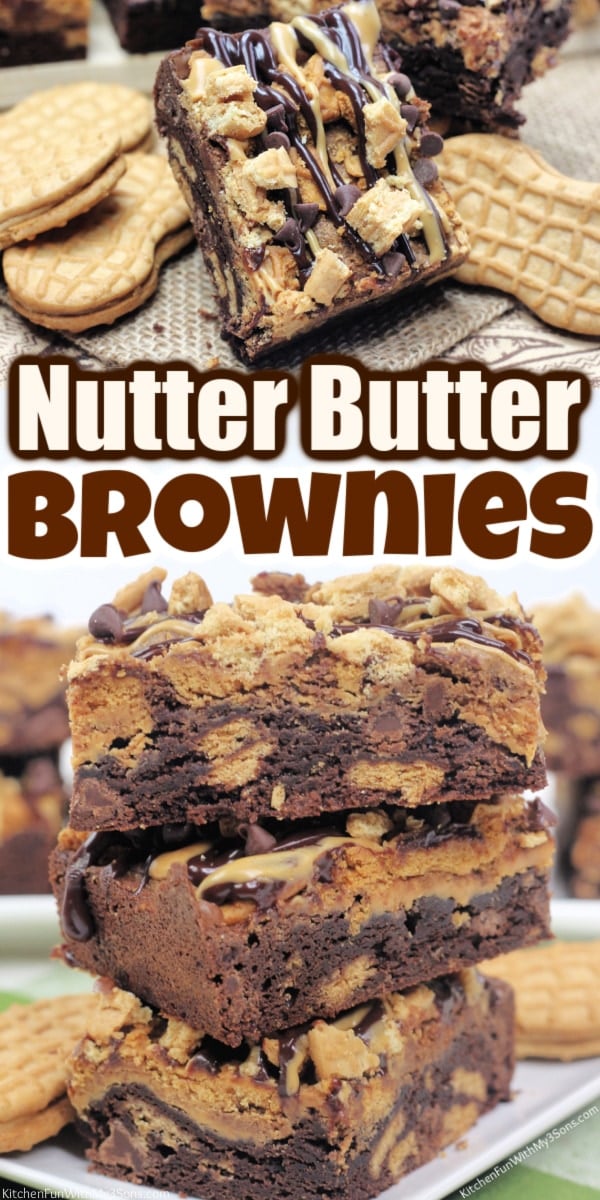 Nutter Butter Stuffed Brownies
