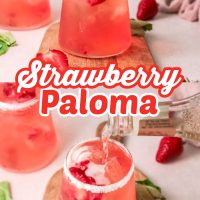 A Strawberry Paloma Cocktail recipe is a quick drink with ginger beer, fruit juice and tequila. So refreshing and tasty. #Recipes #Drinks #Cocktails