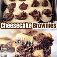 Pinterest title image for Cheesecake Brownies