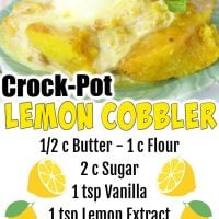 Crock Pot Lemon Cobbler