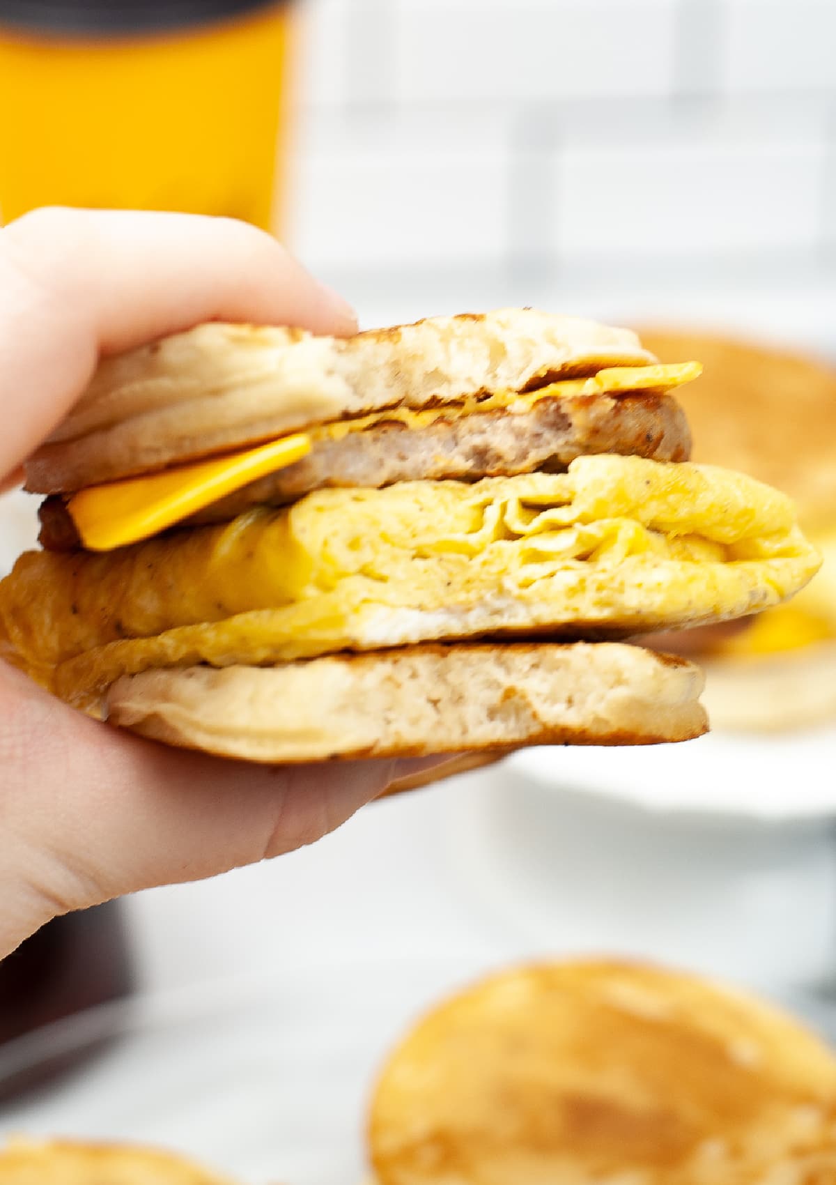 Homemade McGriddle Recipe with a bite taken out (McDonald's Copycat)