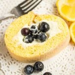 Lemon Blueberry Cake Roll