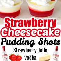 Strawberry Cheesecake Pudding Shots Pin