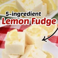 Lemon Fudge is super easy and just five ingredients including real lemon and lemon zest. Lemon Desserts #Recipes #Dessert