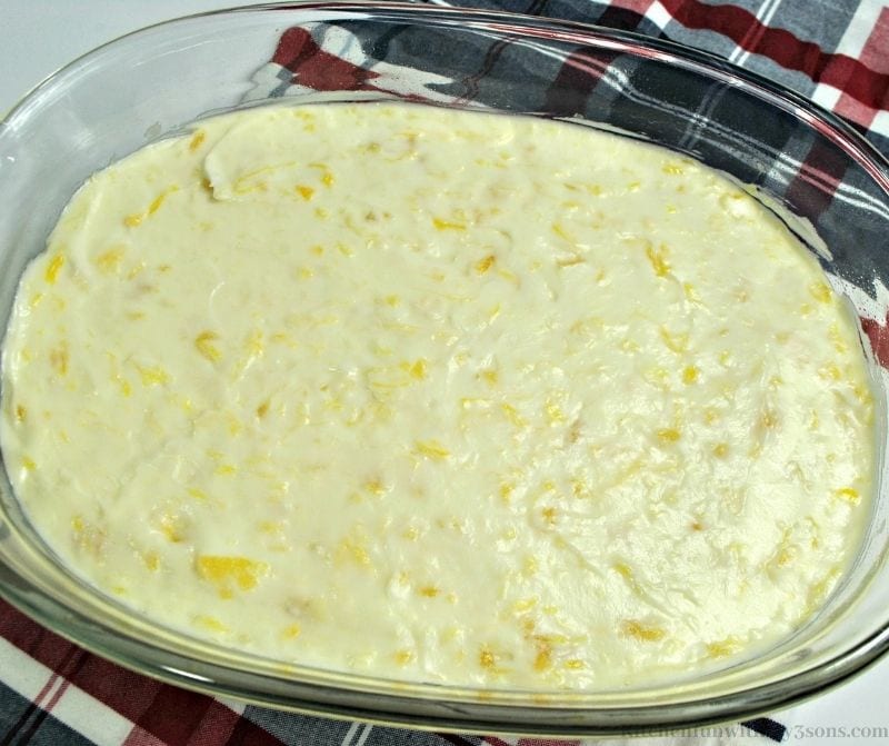 Place the batter into the baking dish.