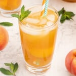 Homemade Peach Iced Tea feature