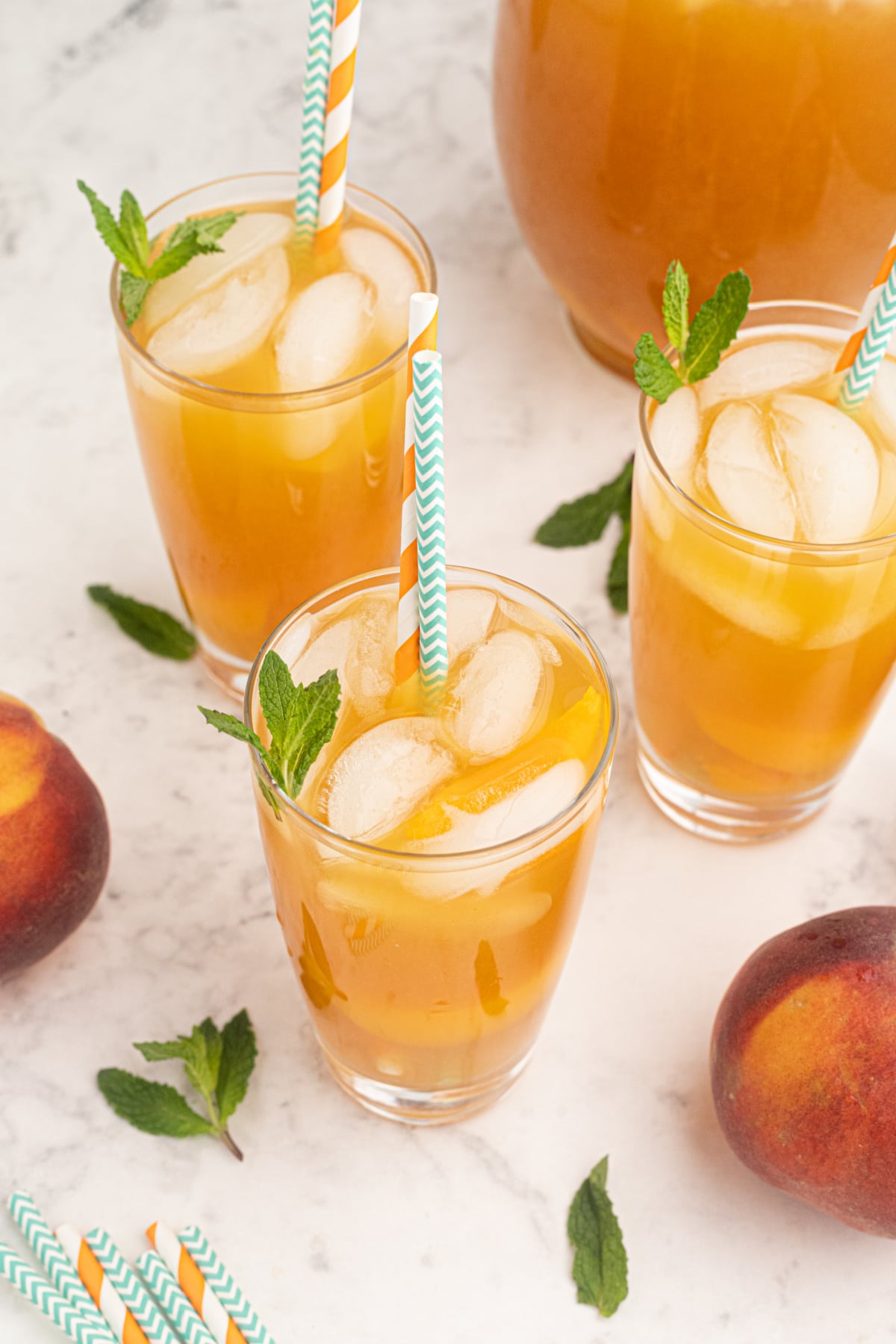 Peach Iced Tea in glasses