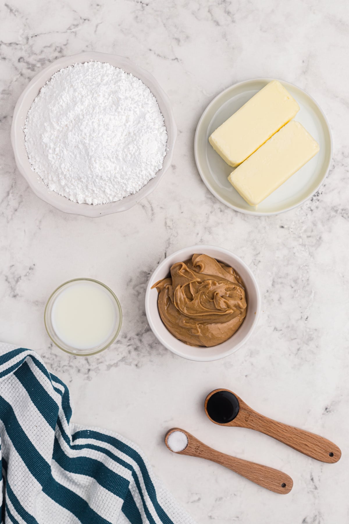 ingredients for peanut butter frosting
