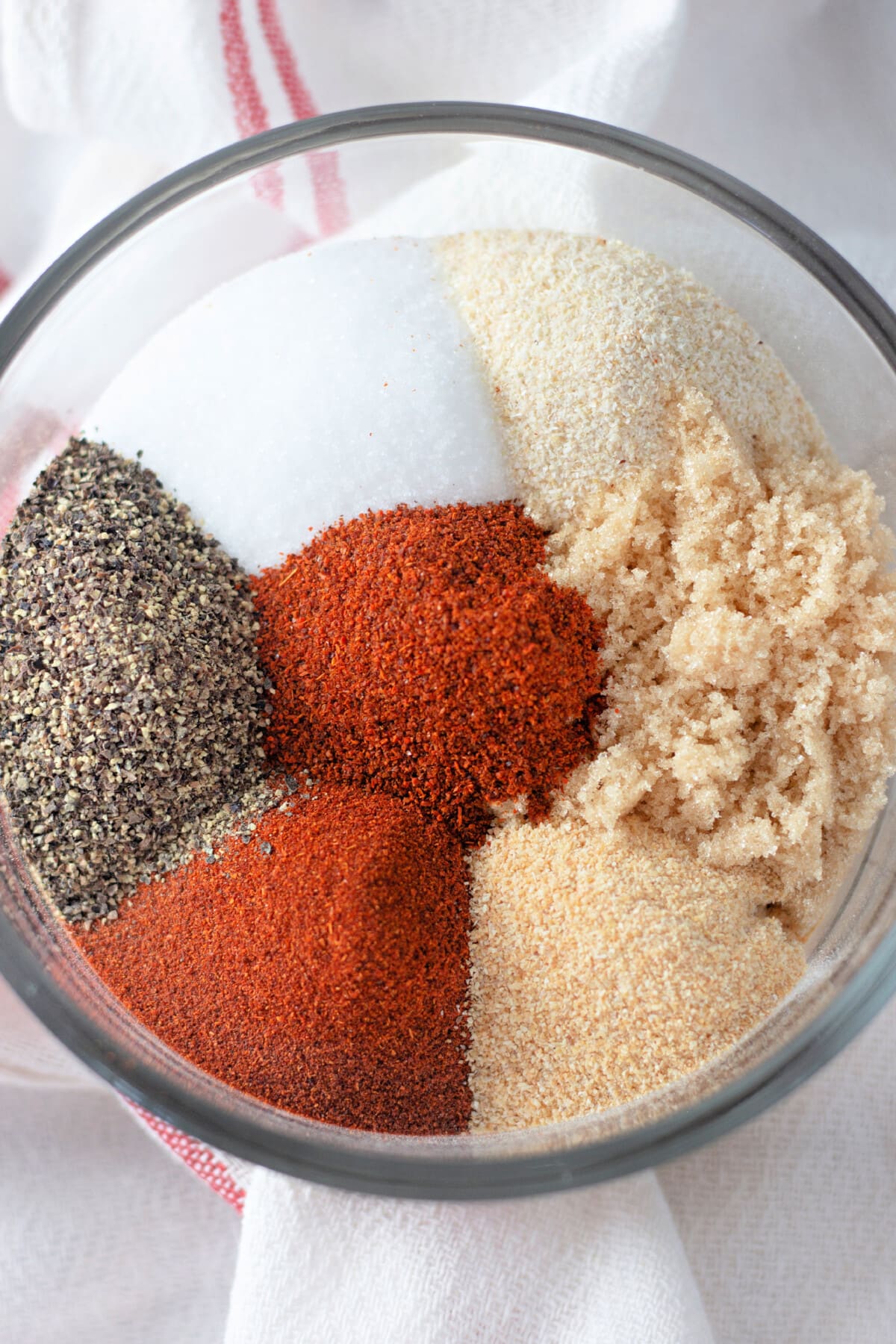 Spices in a glass bowl  