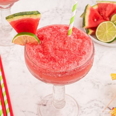 Watermelon Margarita use only four ingredients but pack a huge punch. It's a refreshing summer cocktail with fresh fruit and tequila.