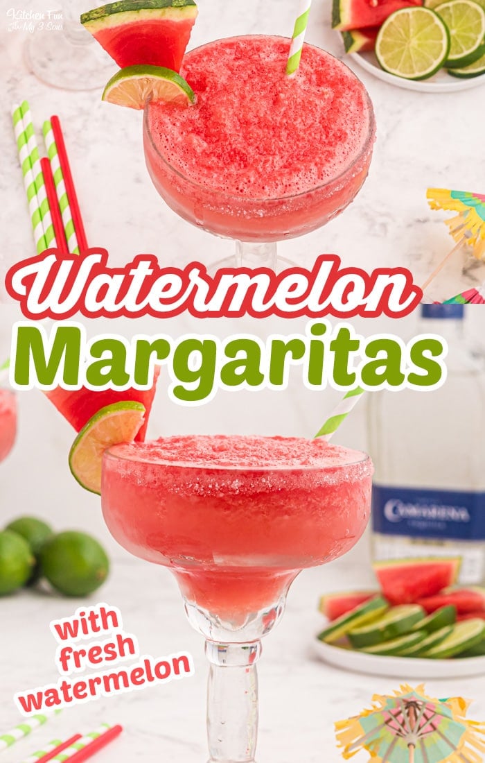 Watermelon Margarita use only four ingredients but pack a huge punch. It's a refreshing summer cocktail with fresh fruit and tequila.